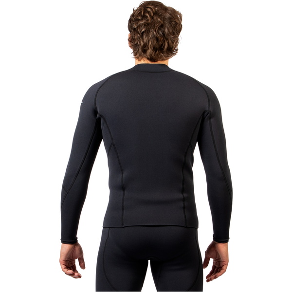 2026 Gul Mens Response Natur 3mm Front Zip Jacket RE6304-BKBK - Black
